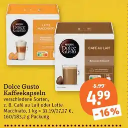 tegut Dolce gusto café au lait Angebot