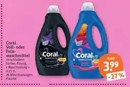 tegut Coral voll- oder feinwaschmittel Angebot