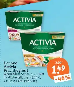 tegut Danone activia fruchtjoghurt Angebot