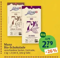 tegut Munz bio-schokolade Angebot