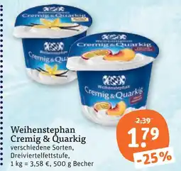 tegut Weihenstephan cremig & quarkig Angebot