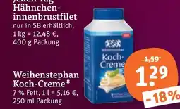 tegut Weihenstephan koch-creme Angebot