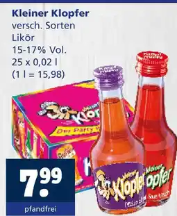 Getränkewelt Kleiner klopfer versch. sorten likör Angebot
