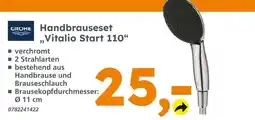 Globus Baumarkt Grohe handbrauseset vitalio start 110 Angebot