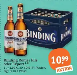 tegut Binding römer pils oder export Angebot