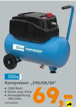 Globus Baumarkt Güde kompressor 190/08/24 Angebot