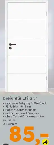 Globus Baumarkt Designtür fila 5 Angebot