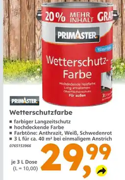 Globus Baumarkt Primaster wetterschutzfarbe Angebot