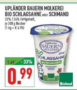 Marktkauf Upländer bauern molkerei bio schlagsahne Angebot