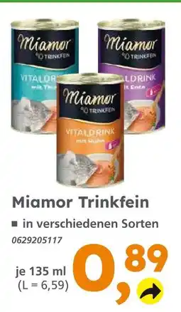 Globus Baumarkt Miamor trinkfein vitaldrink mit thunfisch Angebot