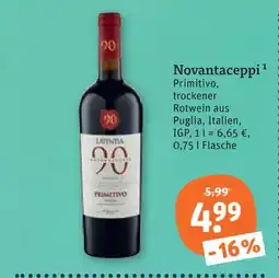 tegut Novantaceppi primitivo Angebot