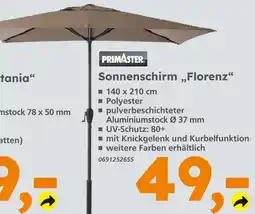 Globus Baumarkt Primaster sonnenschirm florenz Angebot