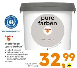 Globus Baumarkt Alpina pure farben wandfarbe Angebot