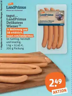tegut Landprimus delikatess wiener Angebot