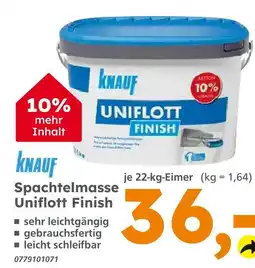 Globus Baumarkt Knauf spachtelmasse uniflott finish Angebot