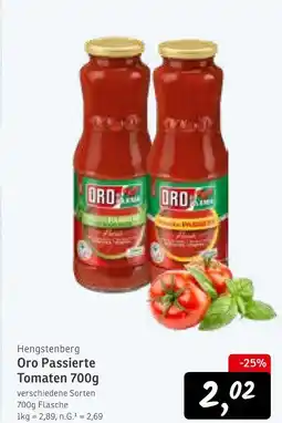 KONSUM Hengstenberg oro passierte tomaten Angebot