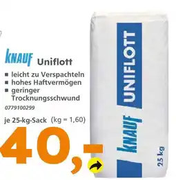Globus Baumarkt Knauf uniflott Angebot