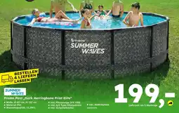Globus Baumarkt Summer waves frame pool dark herringbone print elite Angebot