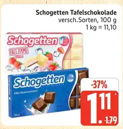 Marktkauf Schogetten tafelschokolade freeze me erdbeer Angebot