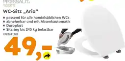 Globus Baumarkt Pressalit wc-sitz aria Angebot
