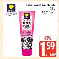 Marktkauf Edeka herzstücke leberwurst für hunde Angebot