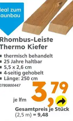 Globus Baumarkt Rhombus-leiste thermo kiefer Angebot