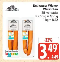 Marktkauf Gutfleisch delikatess wiener würstchen Angebot