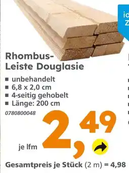 Globus Baumarkt Rhombus-leiste douglasie Angebot