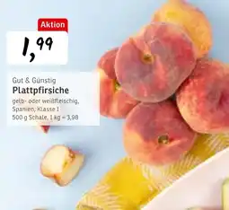KONSUM Gut & günstig plattpfirsiche gelb- oder weißfleischig Angebot