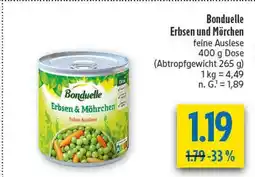 diska Bonduelle erbsen und möhrchen Angebot
