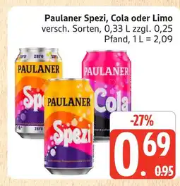 Marktkauf Paulaner spezi Angebot