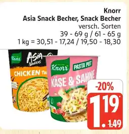Marktkauf Knorr asia snack becher chicken Angebot