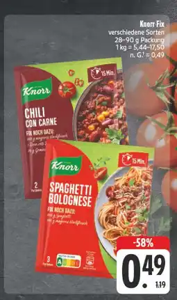 E-Center Knorr chili con carne Angebot