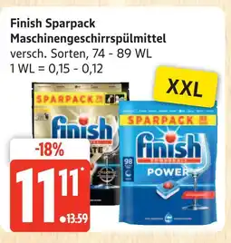 Marktkauf Finish sparpack maschinengeschirrspülmittel ultimate Angebot