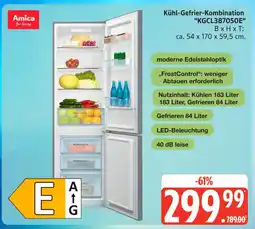 Marktkauf Amica kühl-gefrier-kombination kgcl387050e Angebot