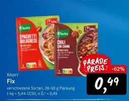 KONSUM Knorr fix spaghetti bolognese Angebot