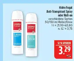 Marktkauf Hidro fugal anti-transpirant spray classic Angebot