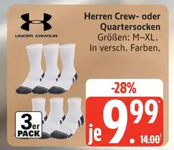 Marktkauf Under armour herren crew- oder quartersocken Angebot