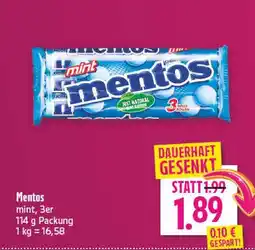 diska Mentos mint, 3er Angebot