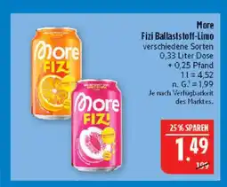 Marktkauf More fizi ballaststoff-limo orange Angebot