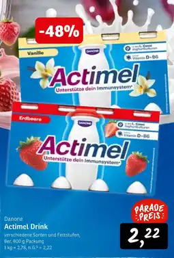 KONSUM Danone actimel drink vanille Angebot