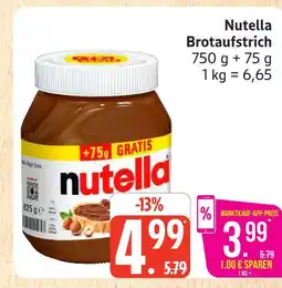 Marktkauf Nutella brotaufstrich Angebot
