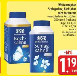 E-Center Weihenstephan schlagsahne Angebot