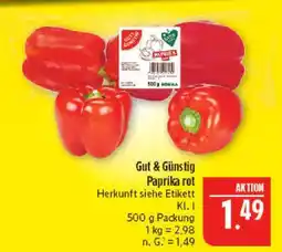 Marktkauf Gut & günstig paprika rot Angebot