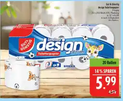 Marktkauf Gut & günstig design toilettenpapier limited edition Angebot