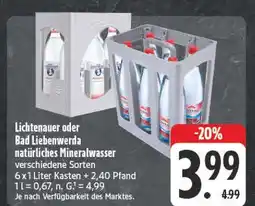 E-Center Lichtenauer natürliches mineralwasser Angebot