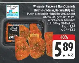 E-Center Wiesenhof chicken & more schmiede holzfäller-steaks, rocking bbq rub Angebot