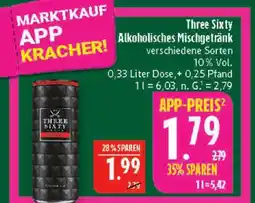 Marktkauf Three sixty alkoholisches mischgetränk Angebot