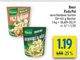 diska Knorr pasta pot pilz & rahm Angebot