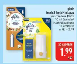 Marktkauf Glade touch & fresh minispray sandalwood jasmine Angebot